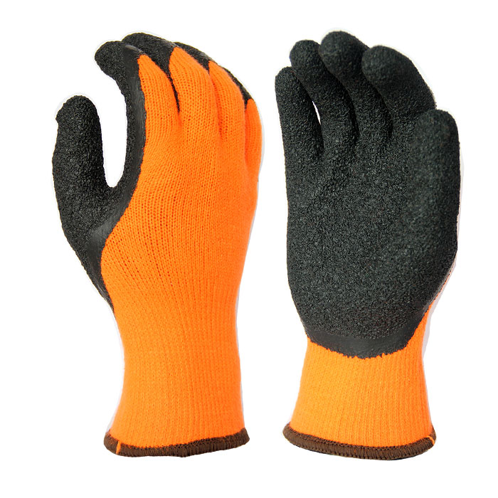ORNAGE COTTON TERRY GLOVES,LATEX GLOVES